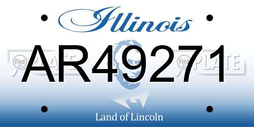 AR49271 Illinois License Plate