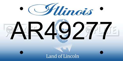AR49277 Illinois License Plate