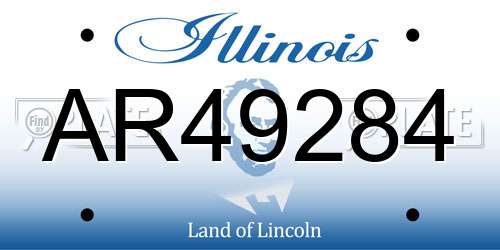 AR49284 Illinois License Plate