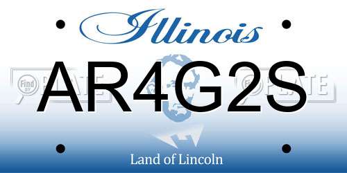 AR4G2S Illinois License Plate