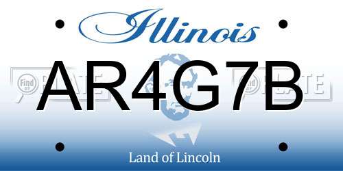 AR4G7B Illinois License Plate