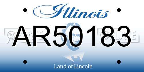 AR50183 Illinois License Plate