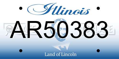AR50383 Illinois License Plate