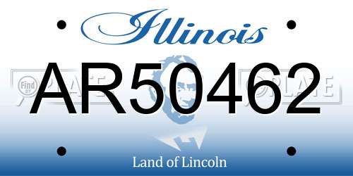 AR50462 Illinois License Plate