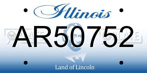 AR50752 Illinois License Plate