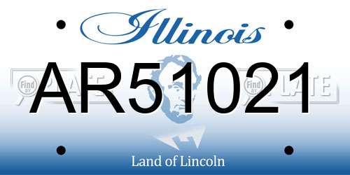 AR51021 Illinois License Plate