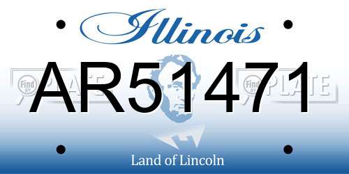 AR51471 Illinois License Plate