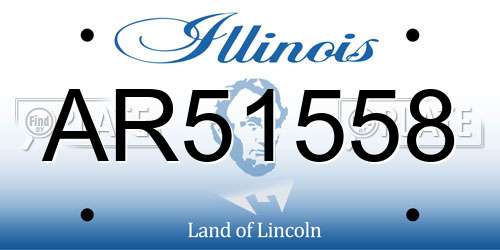 AR51558 Illinois License Plate