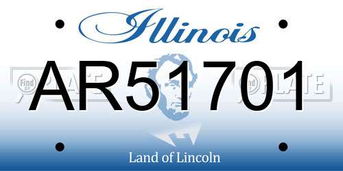 AR51701 Illinois License Plate