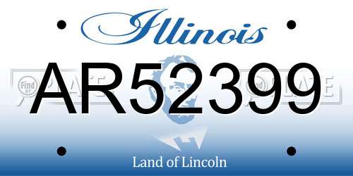 AR52399 Illinois License Plate