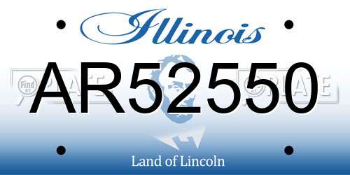 AR52550 Illinois License Plate