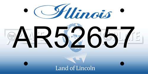 AR52657 Illinois License Plate