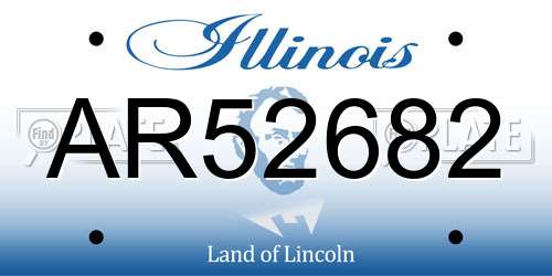AR52682 Illinois License Plate