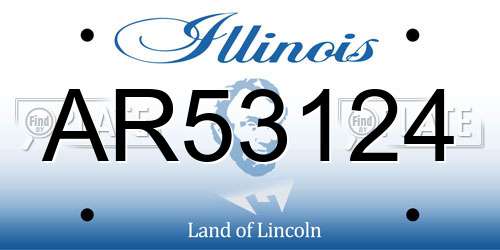 AR53124 Illinois License Plate