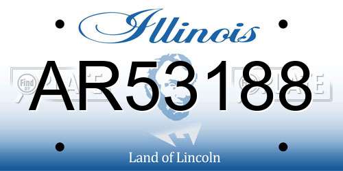 AR53188 Illinois License Plate