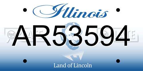 AR53594 Illinois License Plate