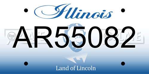AR55082 Illinois License Plate