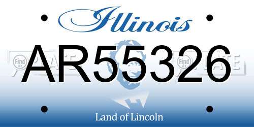 AR55326 Illinois License Plate