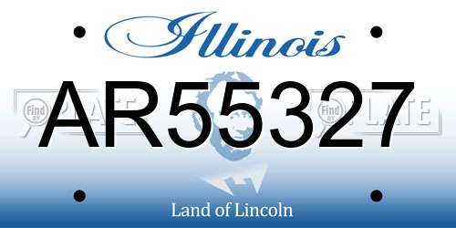AR55327 Illinois License Plate