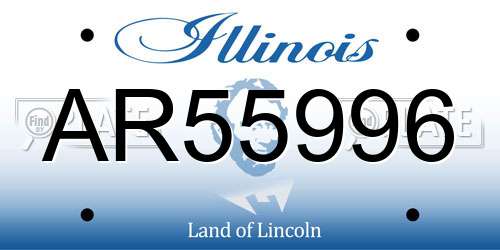 AR55996 Illinois License Plate