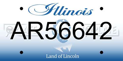 AR56642 Illinois License Plate