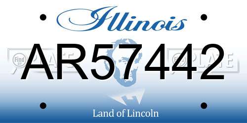 AR57442 Illinois License Plate