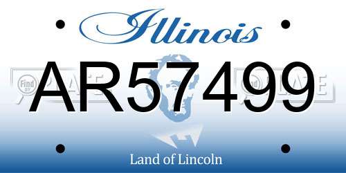AR57499 Illinois License Plate
