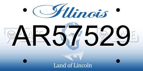 AR57529 Illinois License Plate