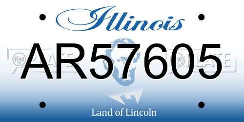AR57605 Illinois License Plate