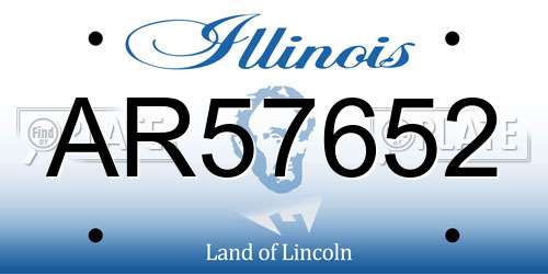 AR57652 Illinois License Plate