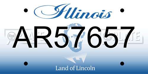 AR57657 Illinois License Plate