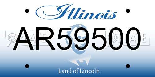 AR59500 Illinois License Plate