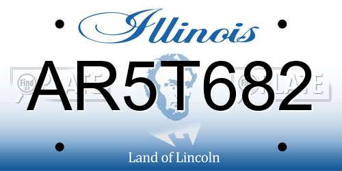 AR5T682 Illinois License Plate