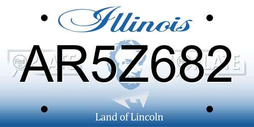 AR5Z682 Illinois License Plate