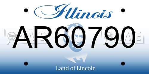 AR60790 Illinois License Plate