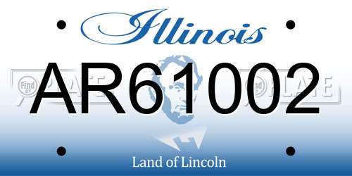 AR61002 Illinois License Plate