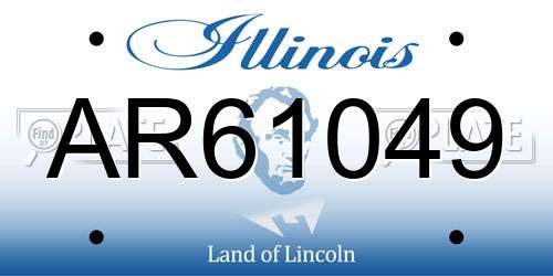 AR61049 Illinois License Plate