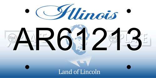 AR61213 Illinois License Plate