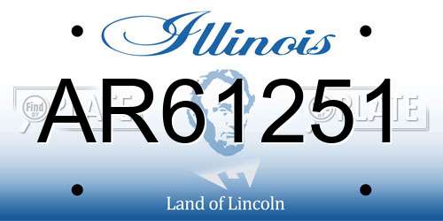 AR61251 Illinois License Plate