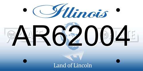 AR62004 Illinois License Plate
