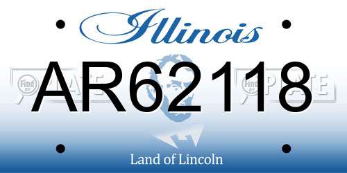AR62118 Illinois License Plate