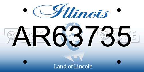 AR63735 Illinois License Plate