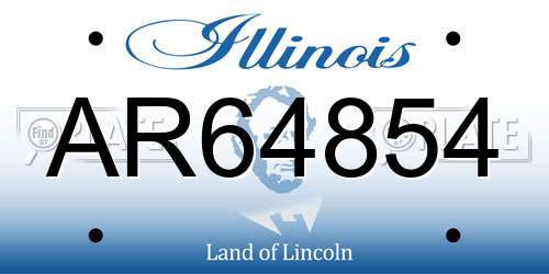 AR64854 Illinois License Plate