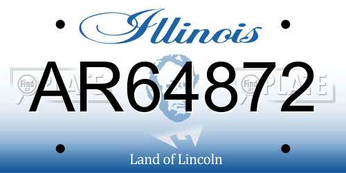 AR64872 Illinois License Plate