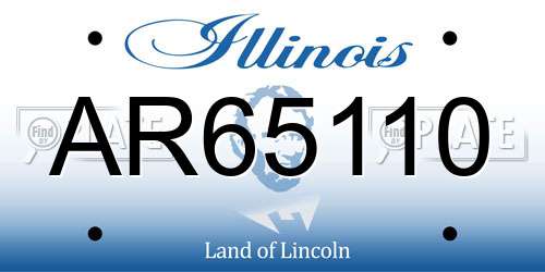 AR65110 Illinois License Plate