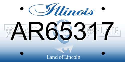 AR65317 Illinois License Plate