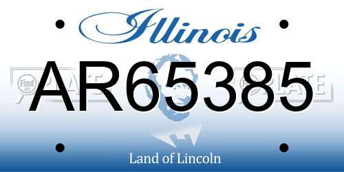 AR65385 Illinois License Plate