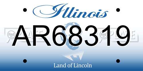 AR68319 Illinois License Plate
