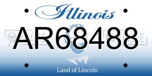 AR68488 Illinois License Plate