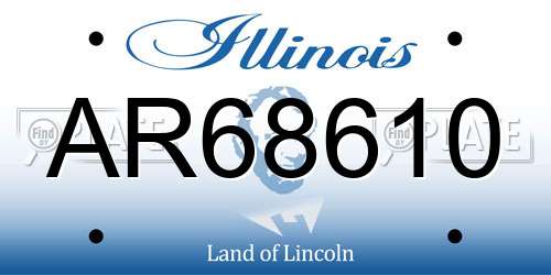 AR68610 Illinois License Plate